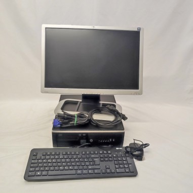 Computer fisso HP PRO 6300 SFF 250 GB SSD monitor 20" HP L2045W 16:9 usato