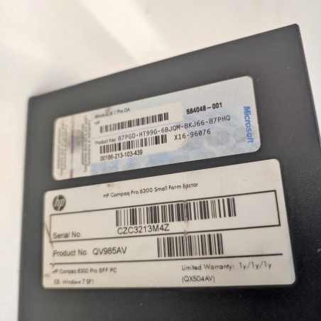 Computer HP PRO 6300 SFF Win 10 pro SSD 250 GB monitor 20" HP L2045W 16:9 usato