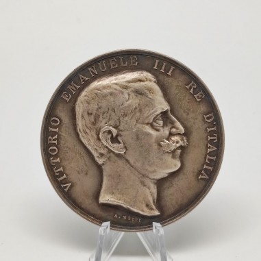 Medaglia in argento V. EM. III Esposizone Triennale arte applicata Modena 1924