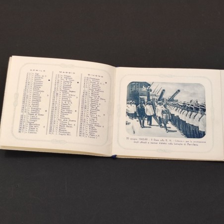 Calendario 1943 dedica a Bruno Mosconi dal Duca d’Aosta con medaglia 1935
