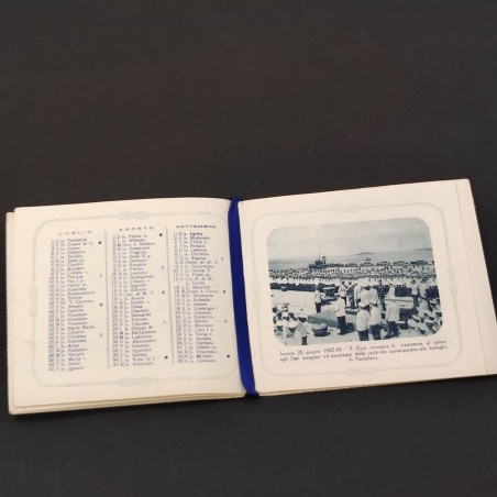 Calendario 1943 dedica a Bruno Mosconi dal Duca d’Aosta con medaglia 1935