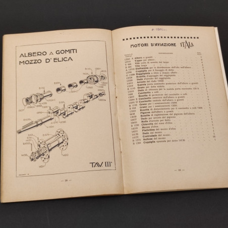 Manuale manutenzione Itala Motore d’aviazione tipo 42 300 HP anno 1926