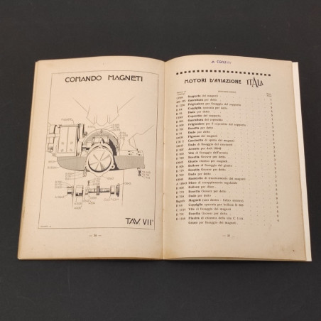 Manuale manutenzione Itala Motore d’aviazione tipo 42 300 HP anno 1926
