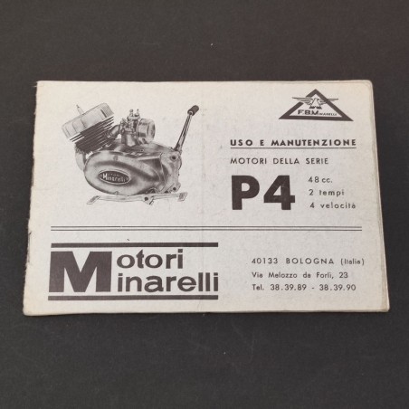 MOTORI MINARELLI libretto uso manutenzione motori serie P4 48 cc e sport