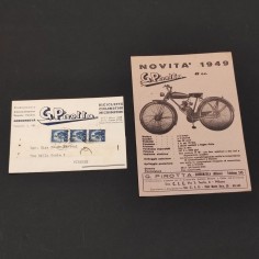 PIROTTA volantino motociclo 49 cc anno 1949 e lettera di risposta della ditta