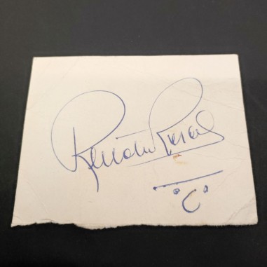 RENATO RASCEL autografo originale su cartoncino 11x8 cm