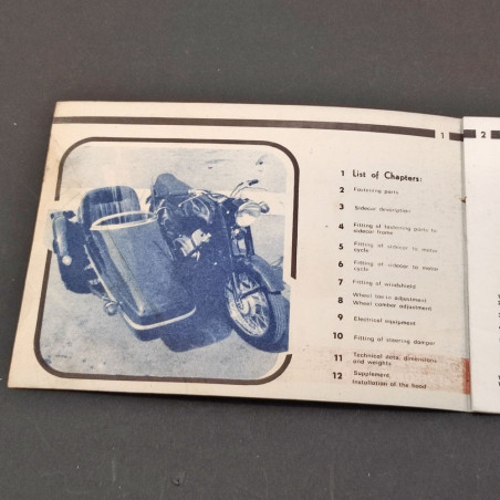 VELOREX & JAWA libretto istruzioni e montaggio sidecar