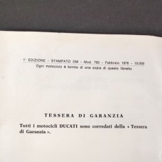 Manuale istruzioni per l’uso Ducati 500 GLT Twin bicilindrico 1976 2