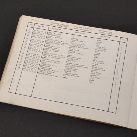 MV Agusta Catalogo parti ricambio MV 350 B sport 1° ed. 1972