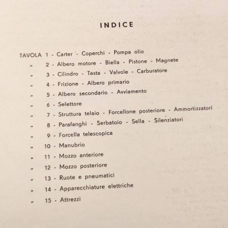 MV Agusta Catalogo parti ricambio MV 125 cc Centomila-EL 1963