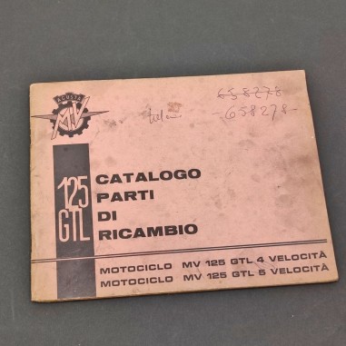 MV Agusta Catalogo parti ricambio MV 125 cc GTL 4 e 5 velocità 1967