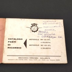 MV Agusta Catalogo parti ricambio MV 125 cc GTL 4 e 5 velocità 1967 2