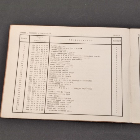 MV Agusta Catalogo parti ricambio MV 125 cc GTL 4 e 5 velocità 1967