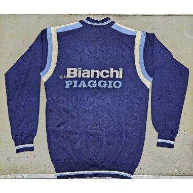 Maglia ciclismo invernale vintage originale Bianchi Piaggio usata