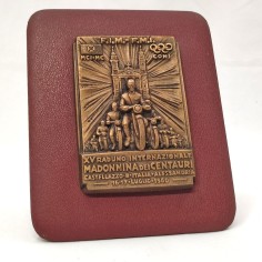 Placca XV Rallye Madonnina Centauri 16-17 luglio 1960 bronzo 8x12 cm