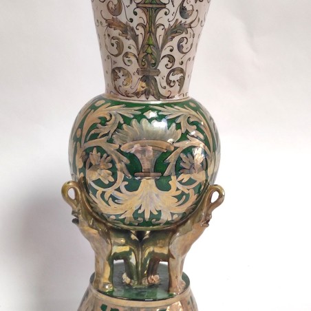 Vaso in ceramica a firma Robbia Gualdo Tadino inizio XX sec