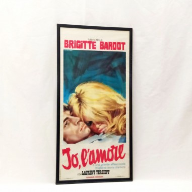 Io, l’amore. Brigitte Bardot. 1967 Locandina cinema originale con cornice