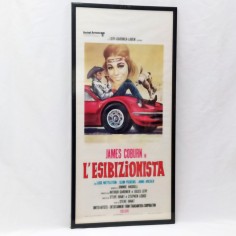 L’esibizionista. James Coburn. 1972 Locandina cinema originale con cornice