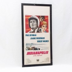 Indianapolis pista infernale. P. Newman, J. Woodward R. Wagner 1969 Locandina