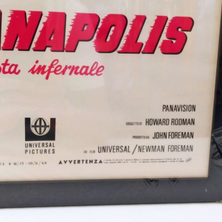 Indianapolis pista infernale. P. Newman, J. Woodward R. Wagner 1969 Locandina