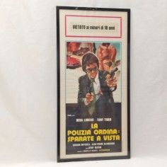 La polizia ordina: sparate a vista. B. Loncar T. Tiger 1976 Locandina cinema