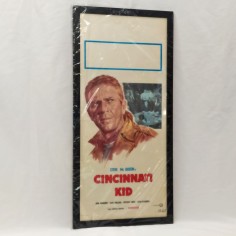 Cincinnati kid. Steve McQueen. 1974 Locandina cinema originale con cornice
