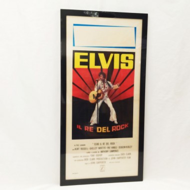 Elvis il re del rock. Elvis Presley. 1979 Locandina cinema originale con cornice