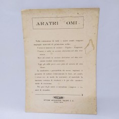 REGGIANE descrizioni aratri e falciatrici OMI. Foro e ingiallimenti