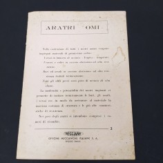 REGGIANE descrizioni aratri e falciatrici OMI. Foro e ingiallimenti 2