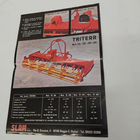 Volantino macchine agricole SLAM Erpice Rotante Tritterr Mod. da 150 a 300 Buono