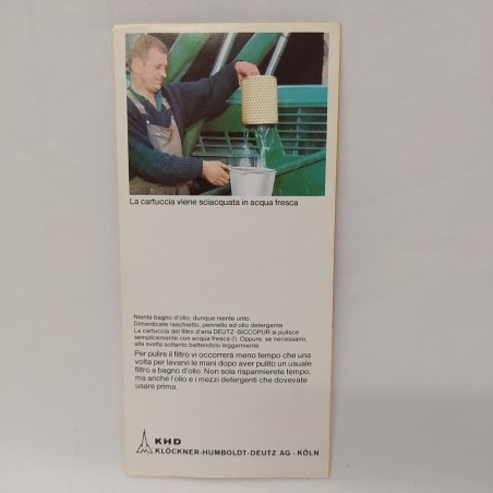 Volantino filtro aria DEUTZ-SICCOPUR per trattori serie Deutz 06. Buono