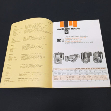 Manuale assistenza e ricambi Lombardini motori.1976/77. Buono