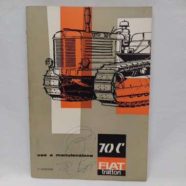 Libretto Uso e manutenzione trattori Fiat 70C 1966 - Scritta a penna
