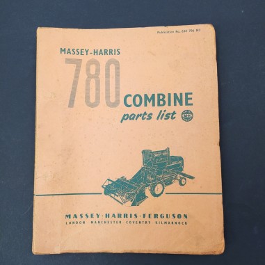 Catalogo parti di ricambio Massey Harris 780 Combine part list. Buono