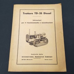 Istruzioni funzionamento e manutenzione Trattore TD-35 diesel. Macchiato