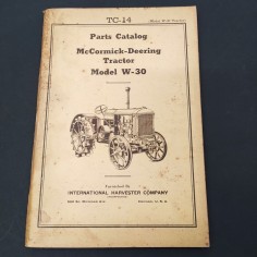 Catalogo parti in inglese. Trattore McCormick-Deering Mod. W-30. Macchiato