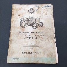 Catalogo ricambi Diesel traktor einzylinder exportmodell TYP T84. Macchiato