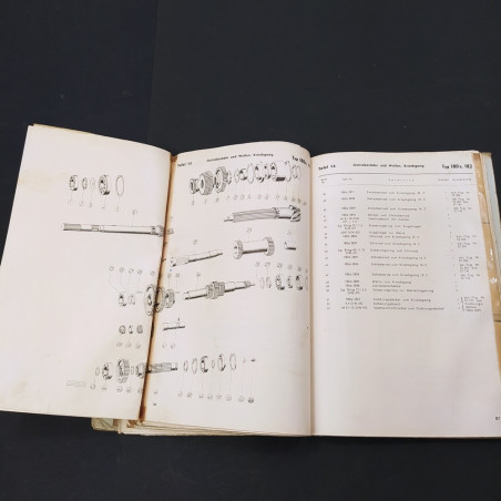Catalogo ricambi trattore Diesel traktor TYP180a e TYP 182 anno 1957 difetti