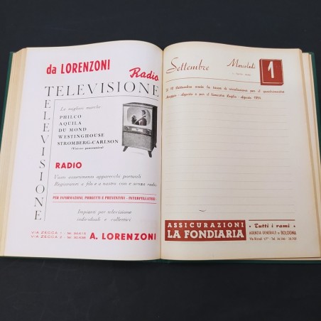 Annuario e agenda dell’automobilista 1954. Leggermente macchiato in copertina