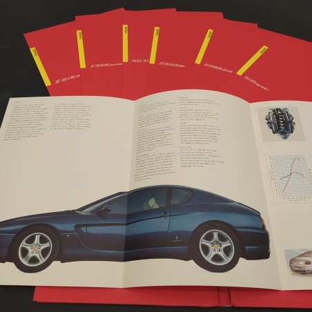 Cartellina stampa Ferrari Press 7 modelli anno 1994 stampato 825/94