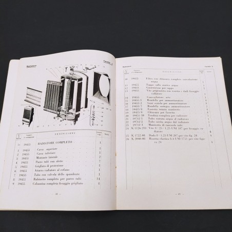 Catalogo ricambi Ansaldo Trattore cingolato agricolo T.C.A. 60. 1947 buono
