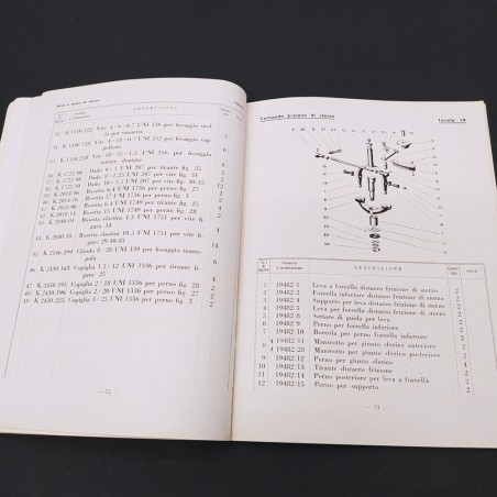 Catalogo ricambi Ansaldo Trattore cingolato agricolo T.C.A. 60. 1947 buono