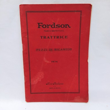Trattrice Fordson catalogo Pezzi di ricambio anno 1934 piccoli difetti