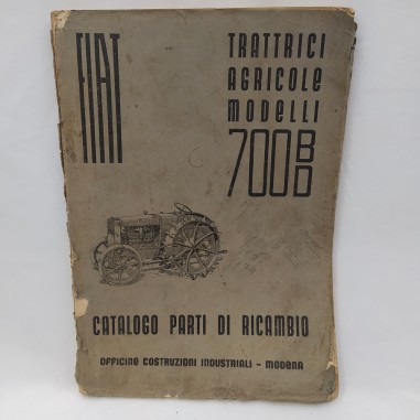 Catalogo ricambi trattrici Fiat mod. 700BD. Anno 1942 XX distinto