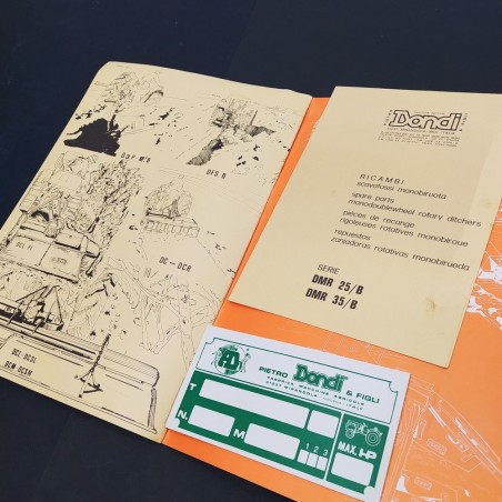 Lotto documentazione rasaerba Garda, Scavafossi Dondi, Trattori Fiat. Buono