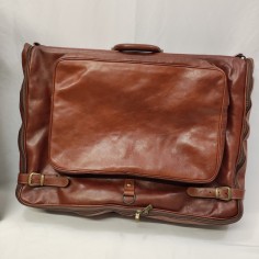 Borsa porta abiti in pelle marrone Oriani Roma nuova 2