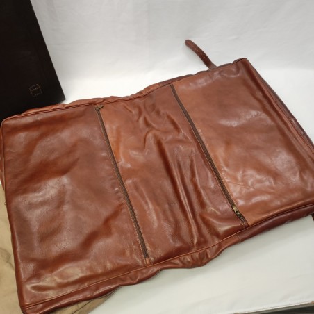 Borsa porta abiti in pelle marrone Oriani Roma nuova