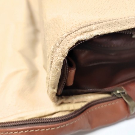 Borsa porta abiti in pelle marrone Oriani Roma nuova