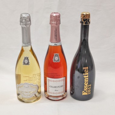 Tris Champagne Collard Picard Blanc de Balnc Rosè e Essentiel