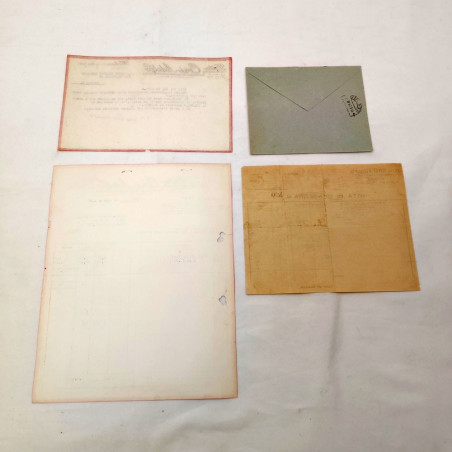 Lotto di 4 corrispondenze e fattura Ditta Orsi Adolfo Ferramenta Metalli anni 50